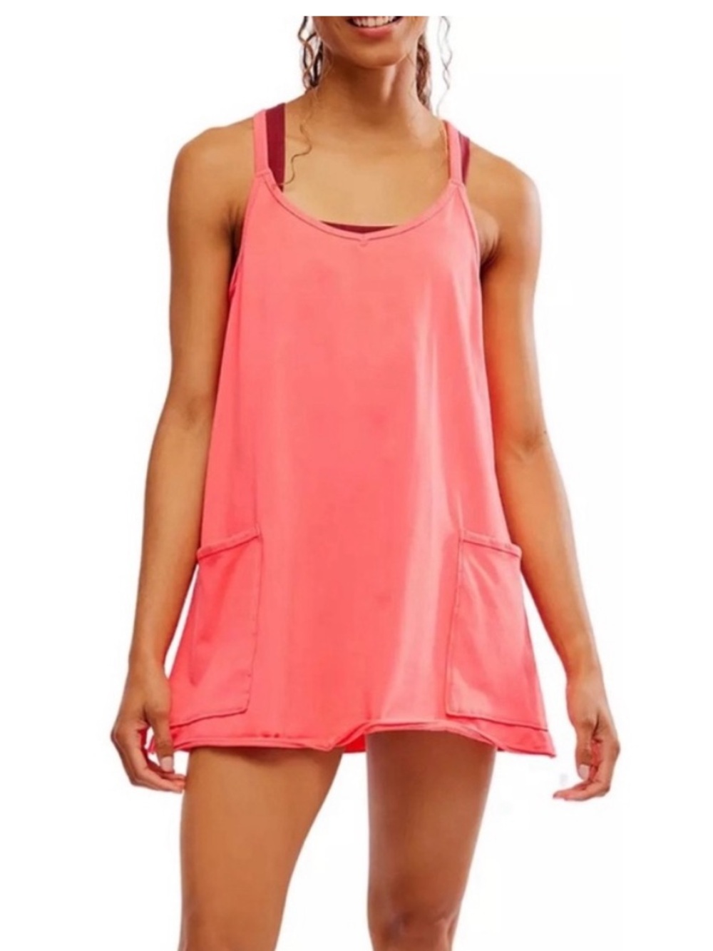 Free People Pink Faded Hotshot jumper Romper XS